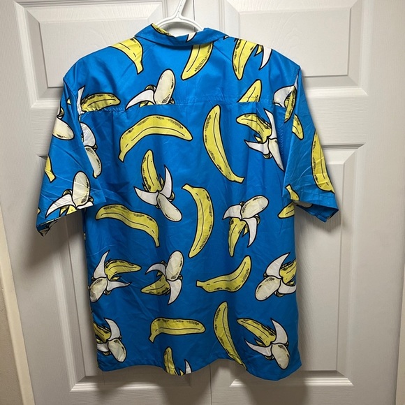 Vibrant Blue and Yellow Casual Button Down Shirt - Picture 2 of 5